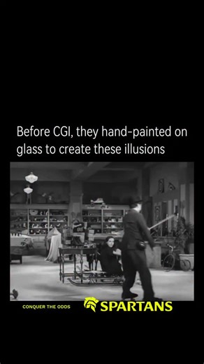 History Overdosed on Instagram: "Before CGI, filmmakers often used a technique called matte painting. Artists would hand-paint detailed landscapes, cityscapes, or fantastical settings onto large sheets of glass. The glass was then positioned in front of the camera so that part of the scene was real and part was painted. This let filmmakers create environments that didn’t exist or were too expensive to build, like distant castles, alien planets, or sprawling cities."