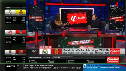 ¡Hora de los Hot Picks de Caliente Sports ! 🙌 👉 Real Madrid inicia el año vs el Mallorca de Javier Aguirre, Barcelona enfrenta a Las Palmas 👉 ¿Michigan o Washington para la final de la NCAA? 👉 ¿Warriors o Magic? ¿Hornets o Kings? https://bit.ly/3abaUAT #ApuestaEnCaliente #MásAcciónMásDiversión #HotPicks #Ad | ESPN Fans
