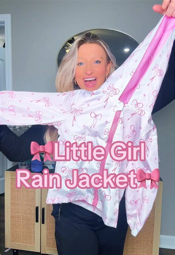 Charming Light Pink Rain Jacket for Little Girls