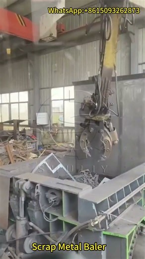 Fully automatic scrap metal baler machine