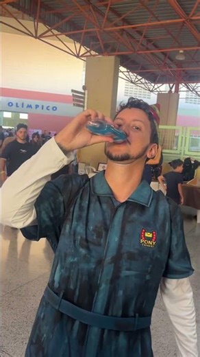 He was voted best mouthwashing cosplay at CAF.