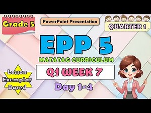 EPP 5 Matatag Curriculum PowerPoint Presentation Quarter 1 Week 7 Day 1-4
