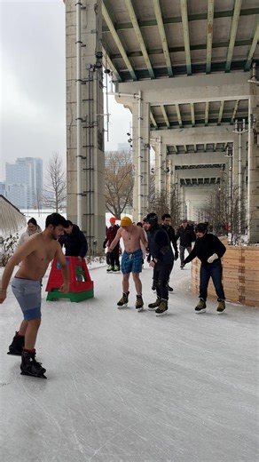 Freezing ice, bare skin, and way too much confidence. Watch me attempt the Polar Bear Skate at The Bentway in Toronto and immediately question all my life choices. | Urban Nomad Life