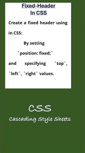 How to Make a Fixed Header with CSS | CSS Positioning Quick Tip