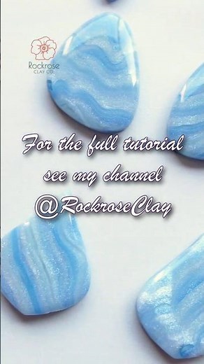 DIY Blue Lace Agate | Polymer Clay Gemstone Look! #polymerclaytutorial #claytutorial #polymerclay