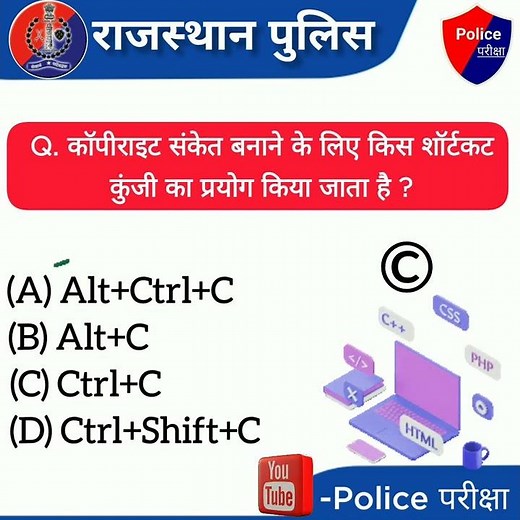 Computer♐important Question🔥Rajasthan Police Constable 2022 || computer important questions #shorts