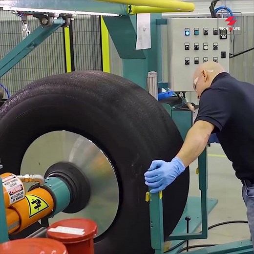 Retreading Aircraft Tires: How to Repair A Tire | Secrets the Ultimate Easy To Fix Tire #shorts