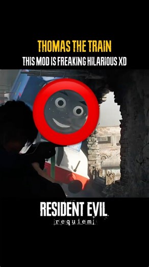 Thomas Train Mod is freaking hilarious. #shorts #gaming #residentevil9
