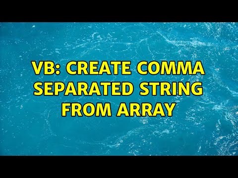VB: create comma separated string from array