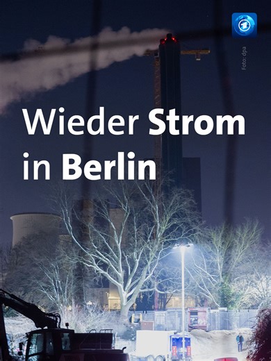 Fünf Tage nach dem großflächigen Stromausfall im Berliner Südwesten ist die Stromversorgung wieder angelaufen. #strom #berlin #nachrichten #tagesschau