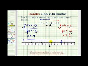 Ex 2: Solve a Compound Inequality Involving AND (Intersection)