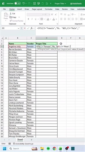🚀 IFS Function in Excel | Multiple Conditions Made Easy 😎#shortsvideo #shortsviral #shorts #ytshort