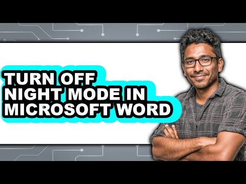 How to Turn Off Night Mode in Microsoft Word (only Way)