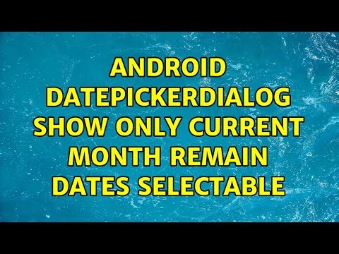 Android DatePickerDialog Show only current month remain dates selectable
