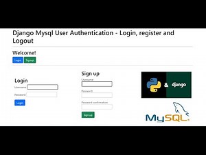 Django Mysql User Authentication - Login, register and Logout