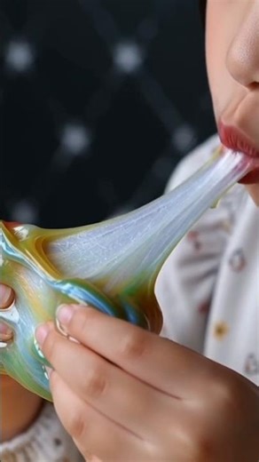 Crunchy Slime Eating ASMR 🤯 | Oddly Satisfying | #slime #asmr #satisfying