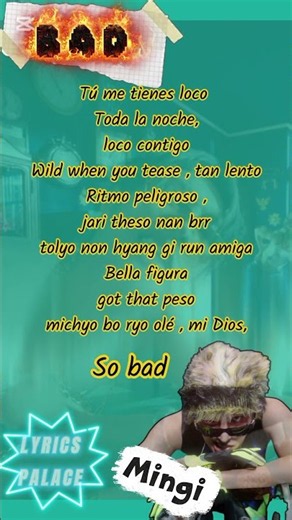 ATEEZ 'BAD' Rap lyrics #shorts