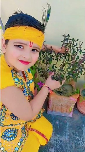 Krishna Makeup | Krishna Dress Making At Home | Krishna Makeup For Kids | Janmashtami Special look