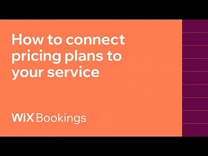 How to connect Pricing Plans to your service I Wix Bookings