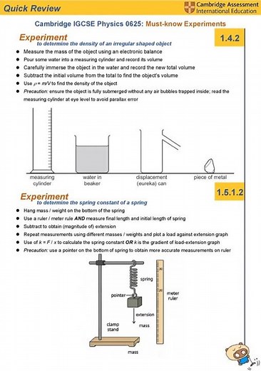 Cambridge IGCSE CIE 0625 Physics Review on Must-know Experiments #igcse #physics #igcsephysics #cie