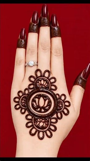 lotus flower mehndi design simple and easy for hands #mehndi #mehndidesign #shortvideo