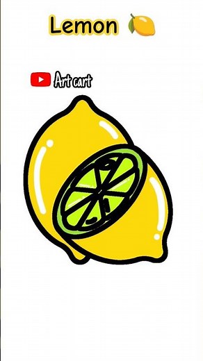 How to draw easy lemon drawing #shorts