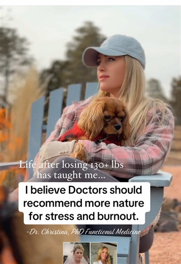 🌿 Unpopular opinion from a doctor of Functional Medicine, PhD… More doctors should prescribe sunlight, rest, and time in nature for anxiety, burnout, and depression. Not just another pill. Not another rushed appointment. Sometimes what your nervous system truly needs is: ☀️ sunlight 🌿 fresh air 🚶🏼‍♀️ a quiet walk 🌅 watching the sunset As a Doctor of Functional Medicine (PhD) who has lost over 130 pounds, I’ve learned something powerful… Healing doesn’t always happen in a prescription bottle