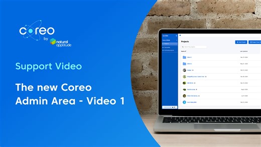 New Coreo Admin Area - General Overview (Video 1)