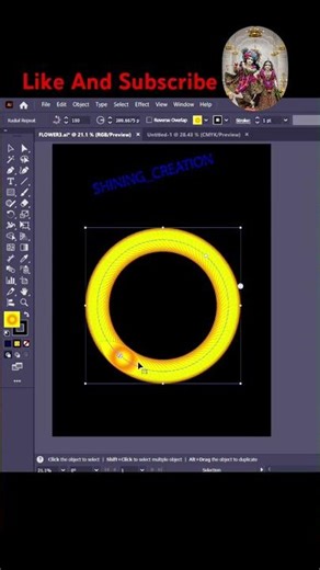 how to create flower in adobe illustrator #graphicdesign #tutorial #shorts #song #branding