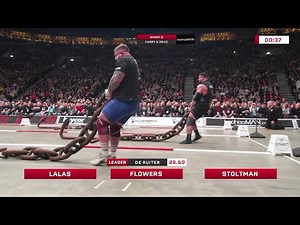 Incredible finish! 🏁 Strongmen GIANTS race at Europe's Strongest Man!