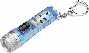 USB-C LED Keychain Flashlight,Instantaneous On,Lock Mode,400 Lumen Mini Rechargeable Flashlight with EDC Small Size,10 Modes,Perfect for Gift Camping Emergencies Outdoor(Blue)