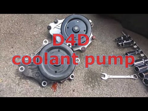 Coolant pump replacement D4D 2 2 diesel Toyota Corolla verso