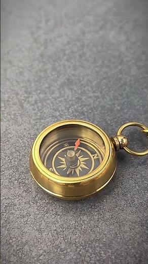 "Brass Locket Compass – Vintage Pocket Compass with Elegant Design #BrassCompass #VintageStyle