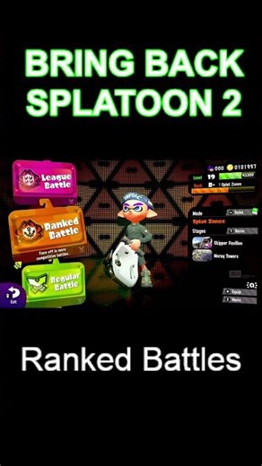 Bring Back Splatoon 2 Ranked Battles!