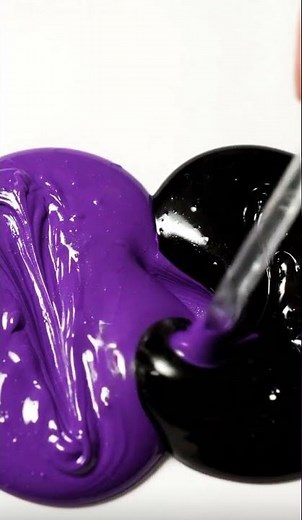 Black + Purple = Satisfying Color Mixing 💜🖤✨