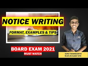 Notice Writing | Class 12 & 10 | Format, Examples & Tips | Writing Skills English | CBSE Board Exams