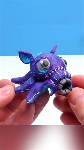 How to Make Inky Clay Figure #claytutorial #darkpals #diy