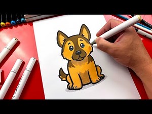 How To Draw A German Shepherd Puppy