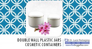 Double Wall Plastic Jars | White Cosmetic Containers