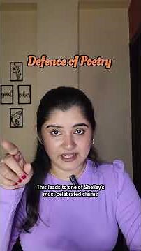 Shelley's A Defence of Poetry Explained | English Literature
