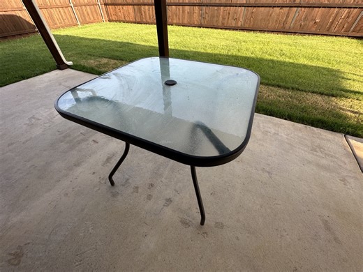 Watch Quick review of the glass patio table on Amazon Live