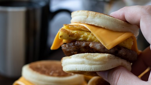 Copycat McDonald's Sausage, Egg & Cheese McGriddles Recipe - Mashed
