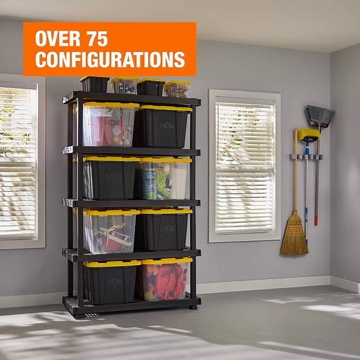 35 reactions · 52 shares | Transform your space with this HDX adjustable shelving unit with integrated interlocking features. | The Home Depot | Facebook