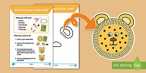 Cheetah Paper Plate Craft Activity