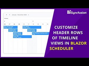 Customize Header Rows of Timeline Views in Blazor Scheduler