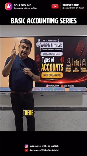 Types of Accounts in Accounting | Traditional Approach | Basic Accounting Series