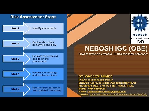 NEBOSH IG 2 Risk Assessment Report - Tips & Tricks to make an effective Risk Assessment Report.