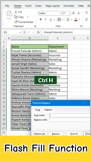 Flash Fill in Excel | Data Split, Combine Without Formula (Hindi)