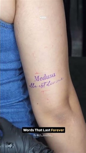 Medusa Script Tattoo 🐍 | Best Tattoo Studio in Noida