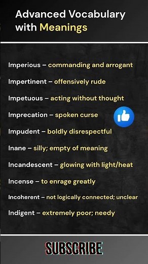 Master English Vocabulary | 100+ Words with Meanings, Examples & Usage Improve Your Language Skills